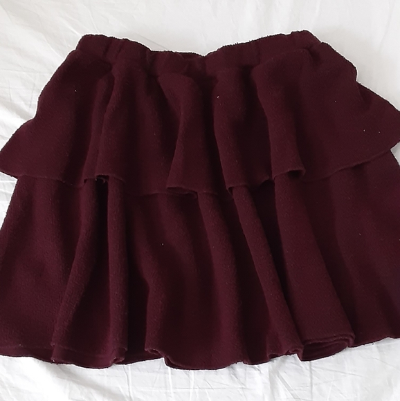 Zara Maroon Mini Skirt - Picture 1 of 4